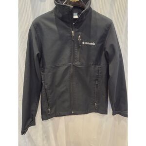Columbia Men's Ascender Softshell Jacket Black Size M Full Zip Fleece Lined